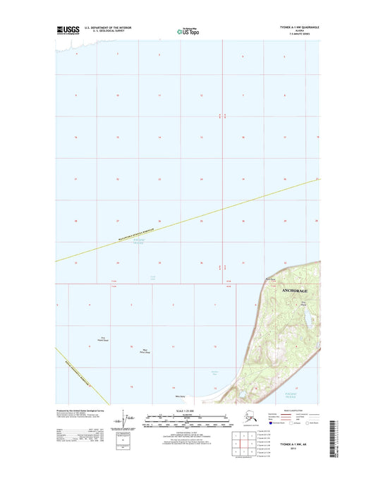 Tyonek A-1 NW Alaska US Topo Map Image