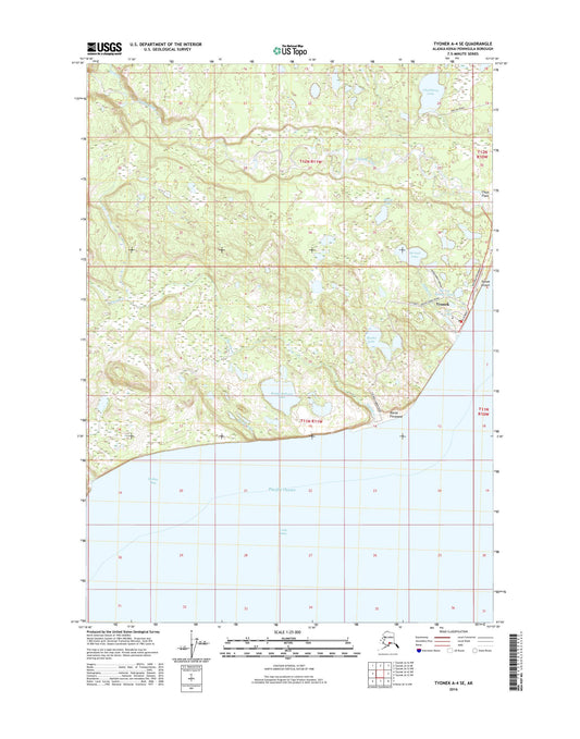Tyonek A-4 SE Alaska US Topo Map Image