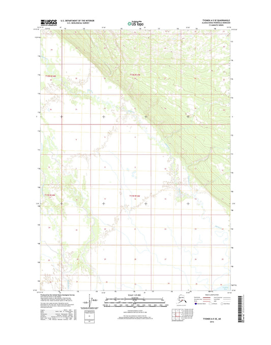 Tyonek A-5 SE Alaska US Topo Map Image