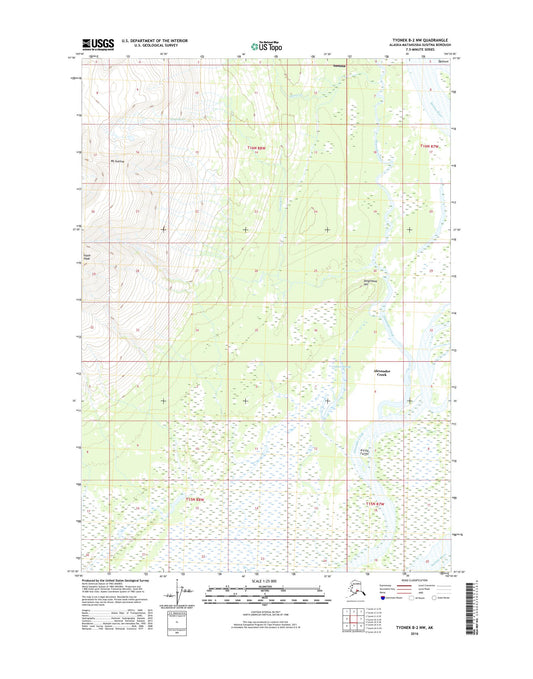 Tyonek B-2 NW Alaska US Topo Map Image