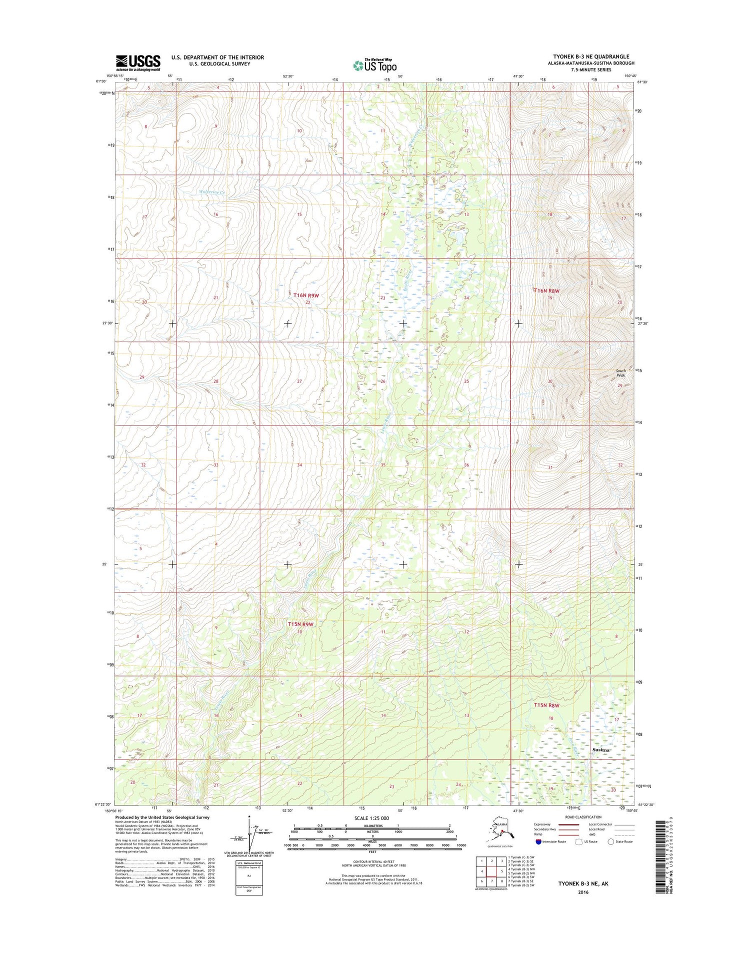 Tyonek B-3 NE Alaska US Topo Map Image
