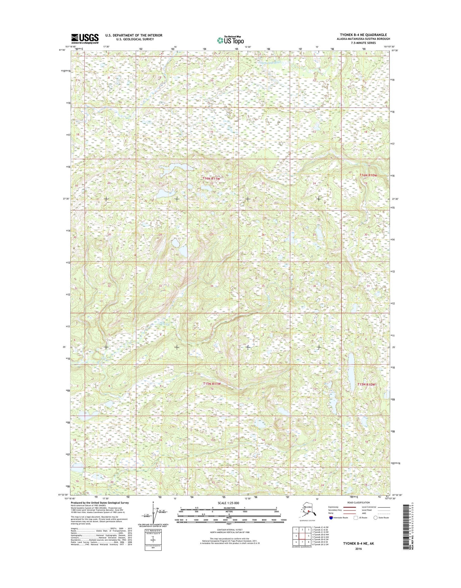 Tyonek B-4 NE Alaska US Topo Map Image