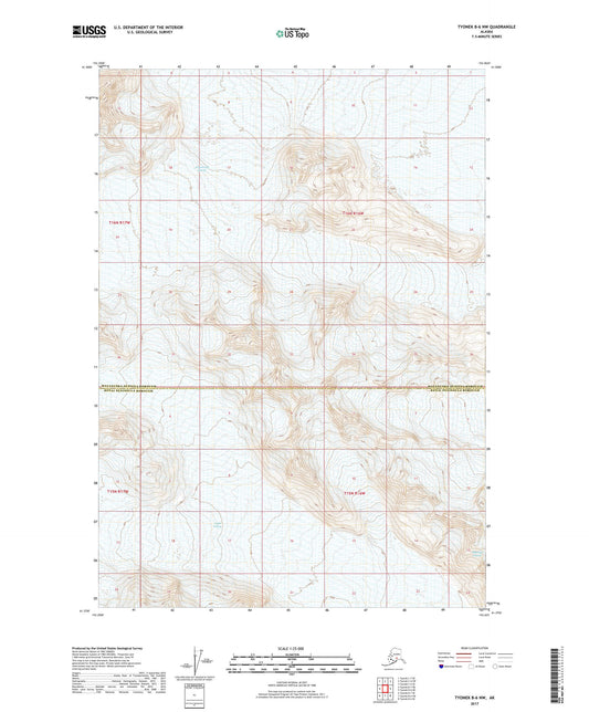 Tyonek B-6 NW Alaska US Topo Map Image