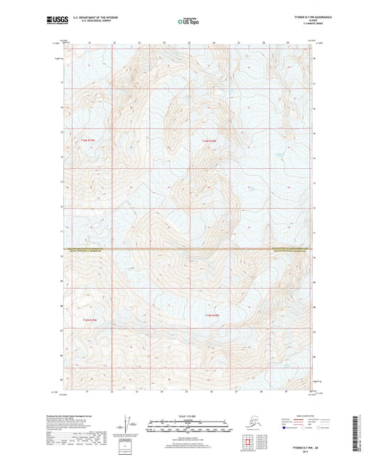 Tyonek B-7 NW Alaska US Topo Map Image