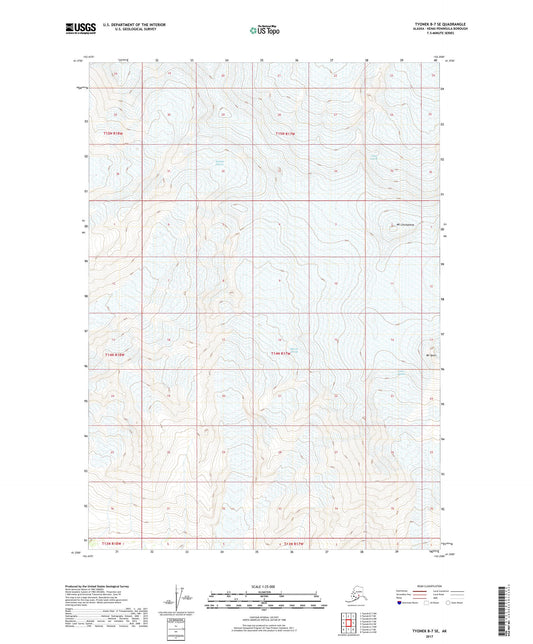 Tyonek B-7 SE Alaska US Topo Map Image