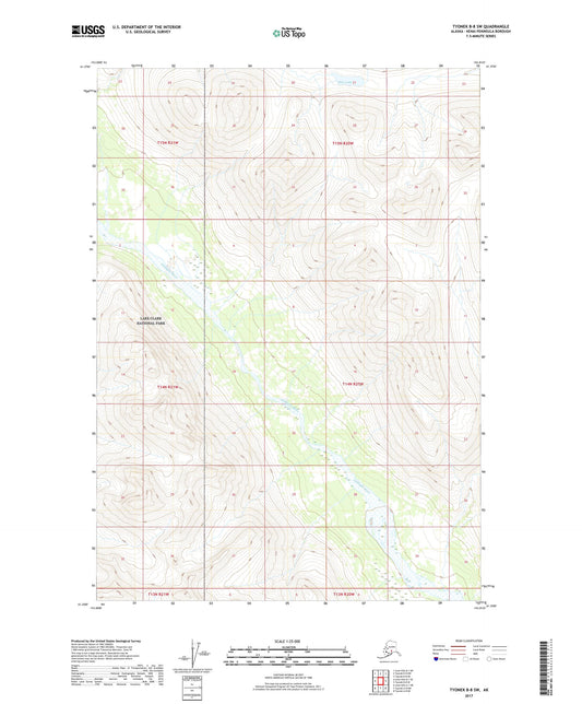 Tyonek B-8 SW Alaska US Topo Map Image