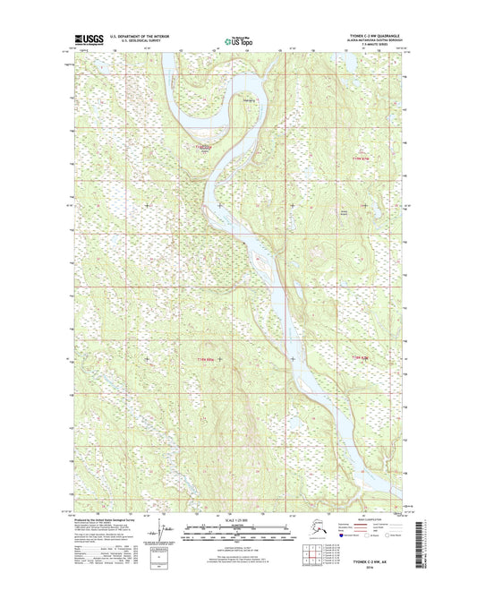 Tyonek C-2 NW Alaska US Topo Map Image