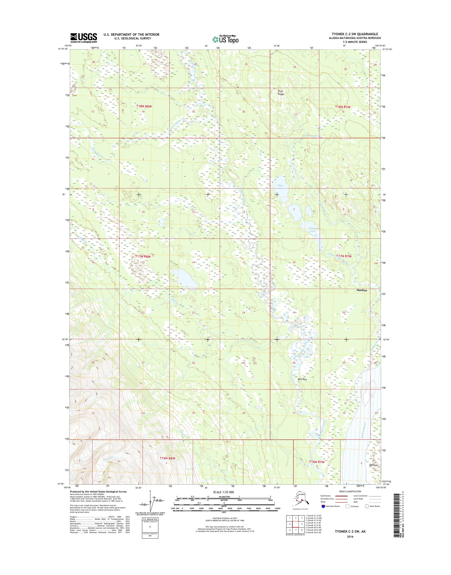 Tyonek C-2 SW Alaska US Topo Map – MyTopo Map Store