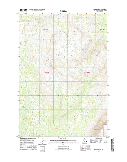 Tyonek C-3 SW Alaska US Topo Map Image