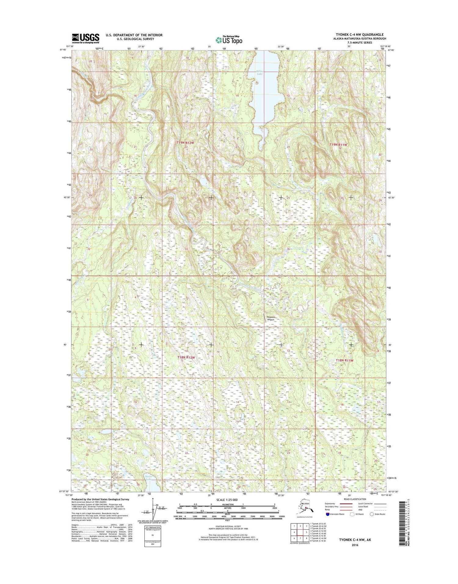 Tyonek C-4 NW Alaska US Topo Map Image
