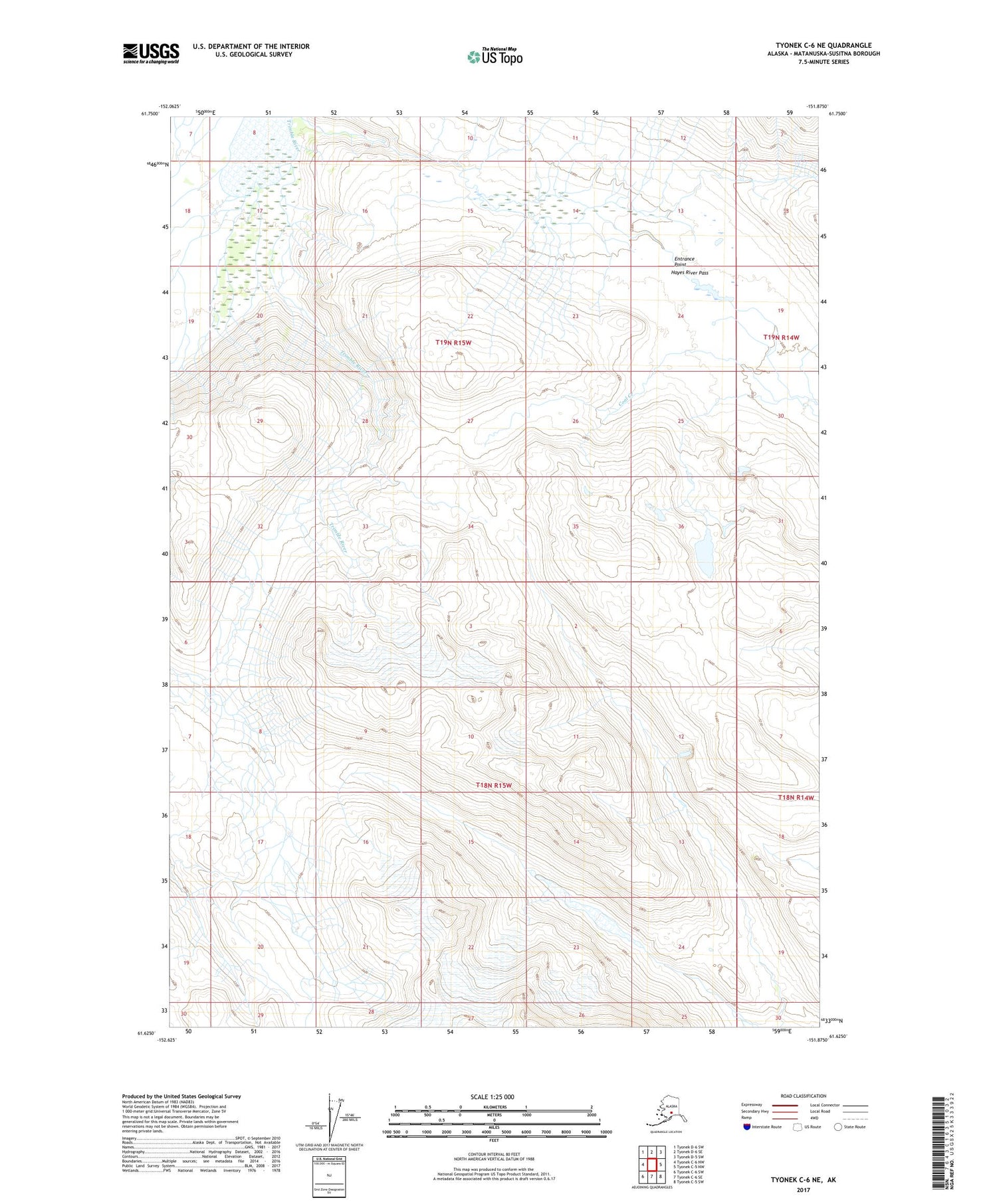 Tyonek C-6 NE Alaska US Topo Map Image