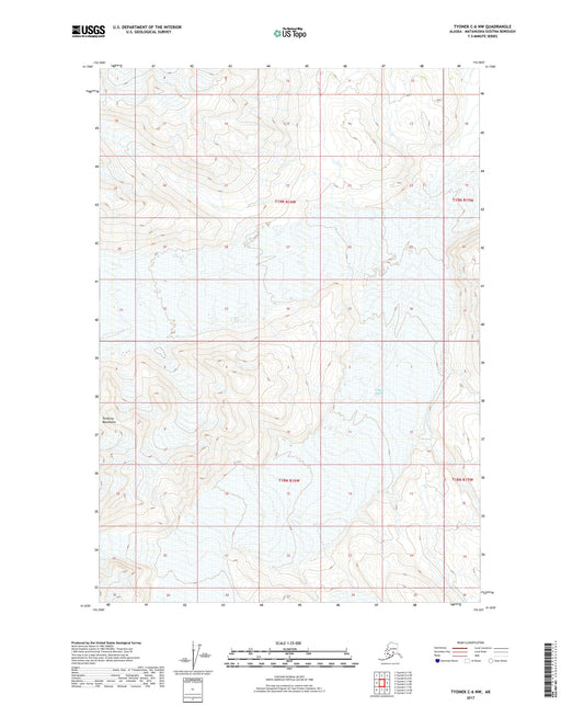 Tyonek C-6 NW Alaska US Topo Map Image