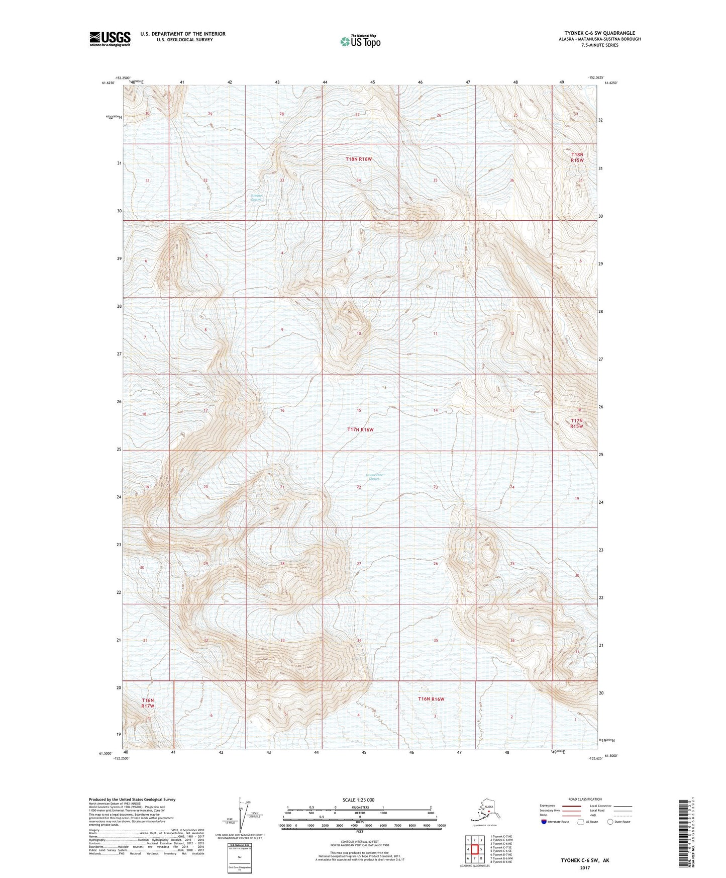 Tyonek C-6 SW Alaska US Topo Map Image