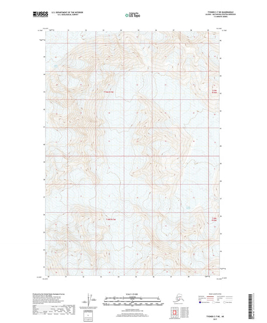 Tyonek C-7 NE Alaska US Topo Map Image