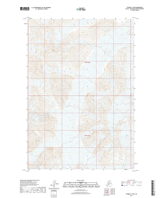 Tyonek C-7 NW Alaska US Topo Map Image