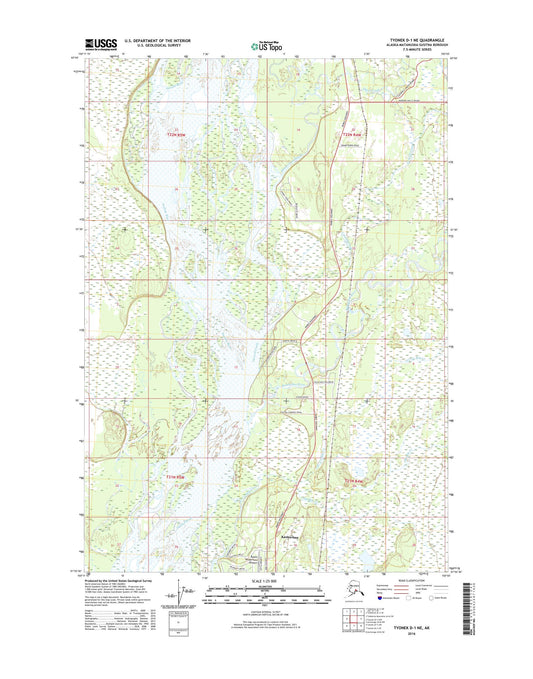 Tyonek D-1 NE Alaska US Topo Map Image