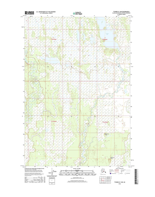 Tyonek D-1 NW Alaska US Topo Map Image