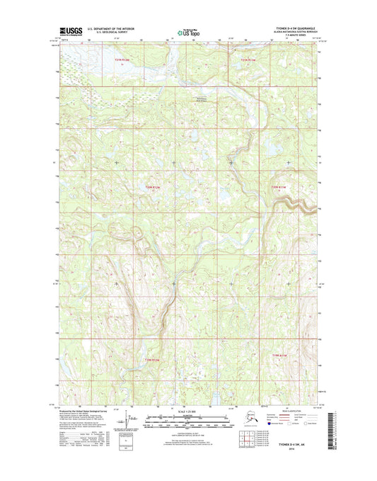 Tyonek D-4 SW Alaska US Topo Map Image