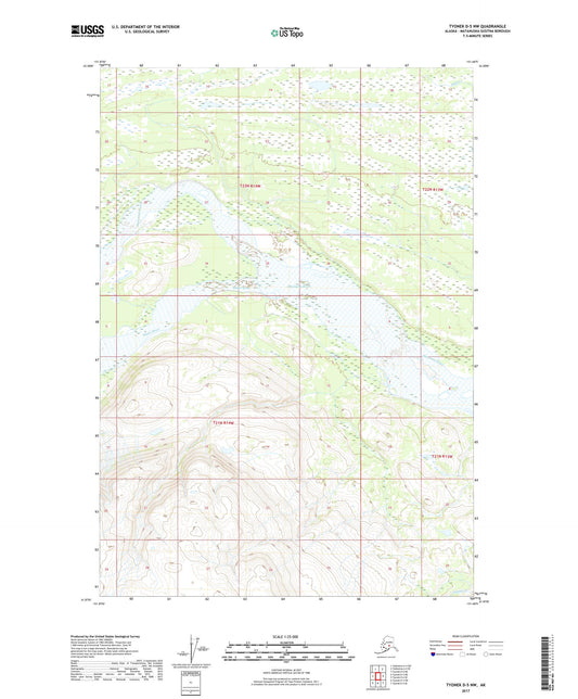 Tyonek D-5 NW Alaska US Topo Map Image