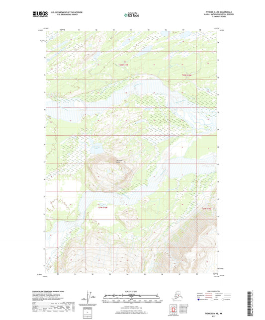 Tyonek D-6 NE Alaska US Topo Map Image