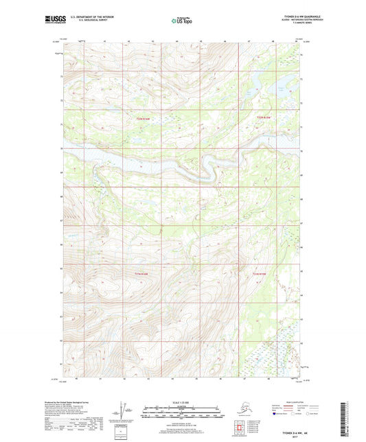 Tyonek D-6 NW Alaska US Topo Map Image