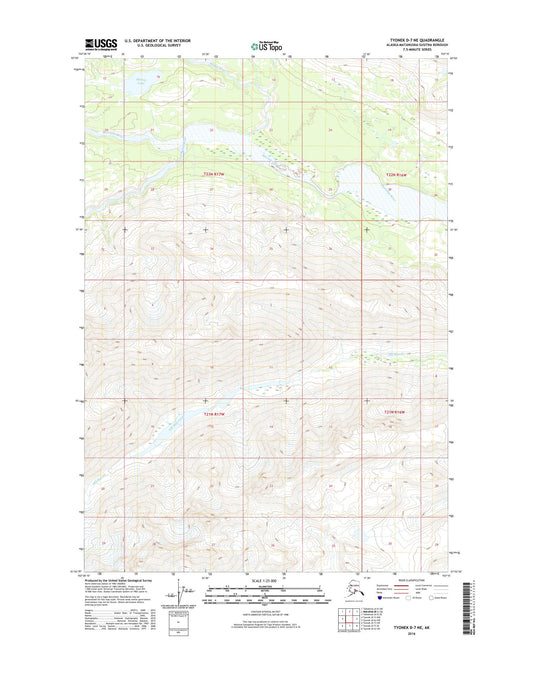 Tyonek D-7 NE Alaska US Topo Map Image
