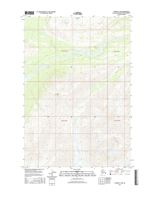Tyonek D-7 NW Alaska US Topo Map Image