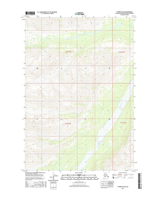 Tyonek D-8 NE Alaska US Topo Map Image