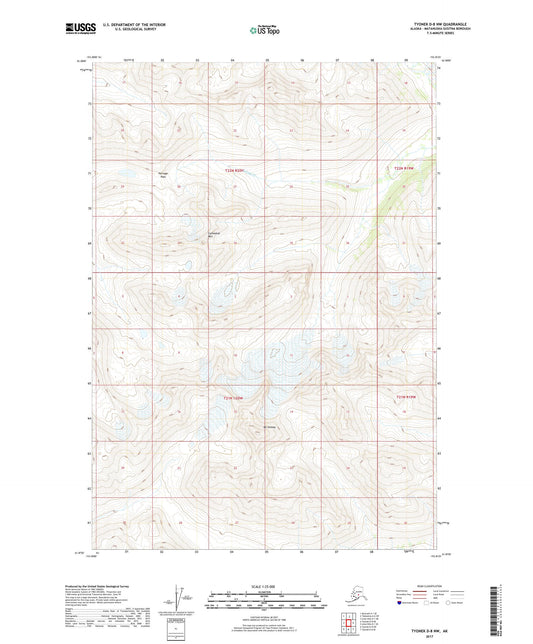 Tyonek D-8 NW Alaska US Topo Map Image
