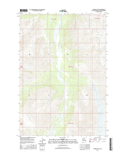 Tyonek D-8 SE Alaska US Topo Map Image