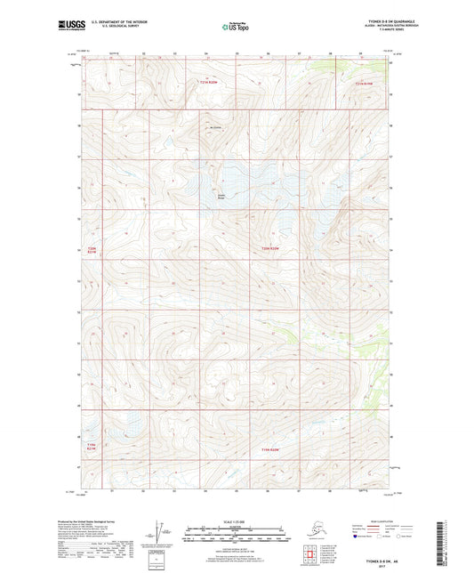Tyonek D-8 SW Alaska US Topo Map Image