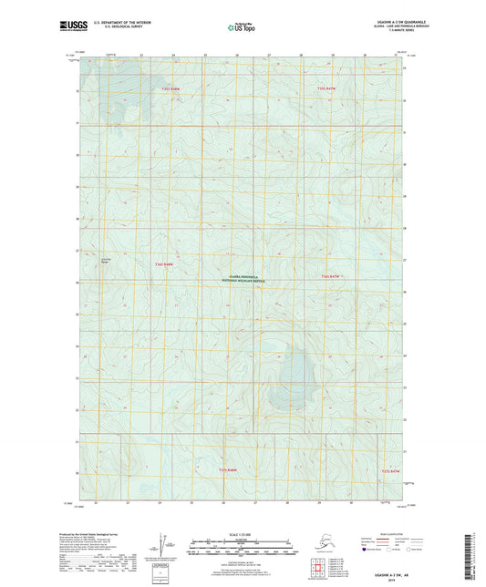 Ugashik A-3 SW Alaska US Topo Map Image