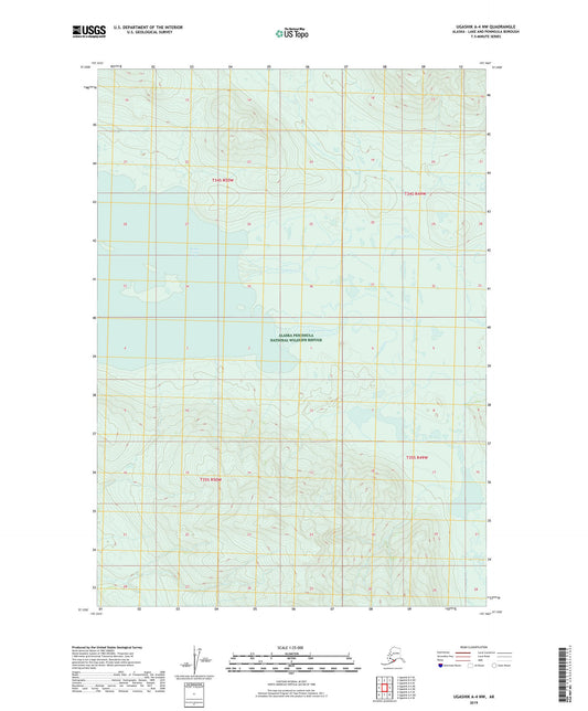 Ugashik A-4 NW Alaska US Topo Map Image