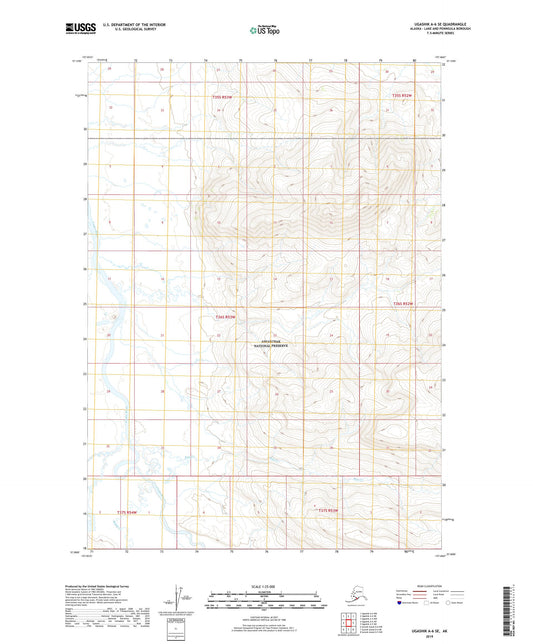 Ugashik A-6 SE Alaska US Topo Map Image