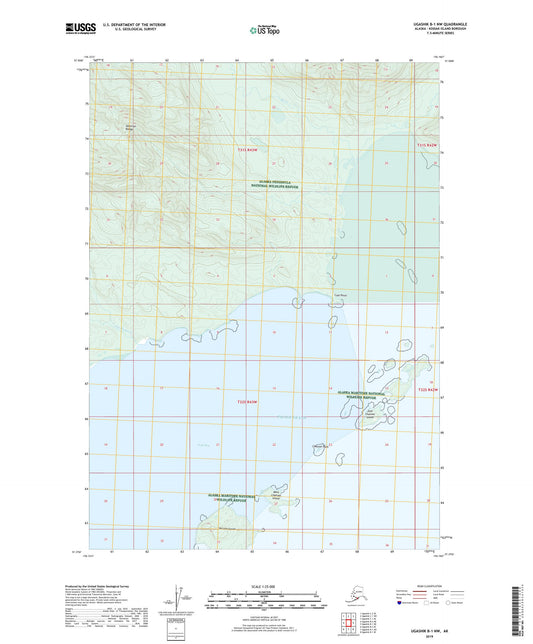 Ugashik B-1 NW Alaska US Topo Map Image