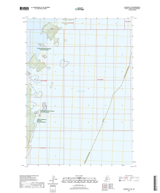 Ugashik B-1 SW Alaska US Topo Map Image