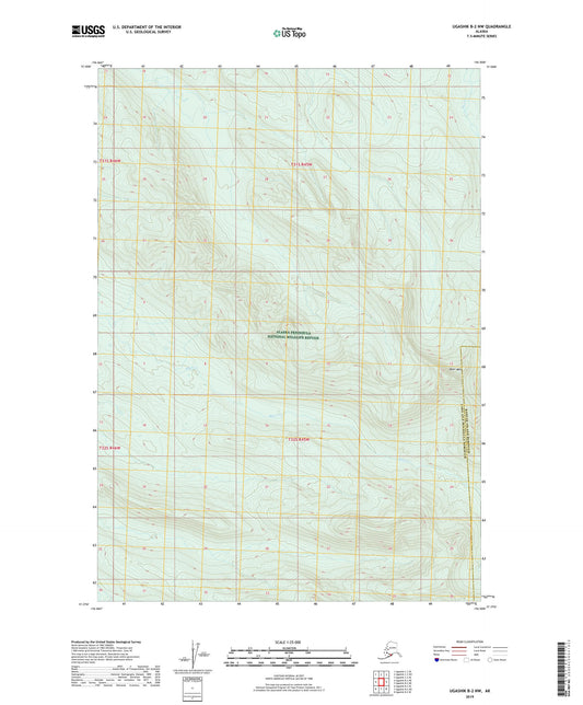 Ugashik B-2 NW Alaska US Topo Map Image