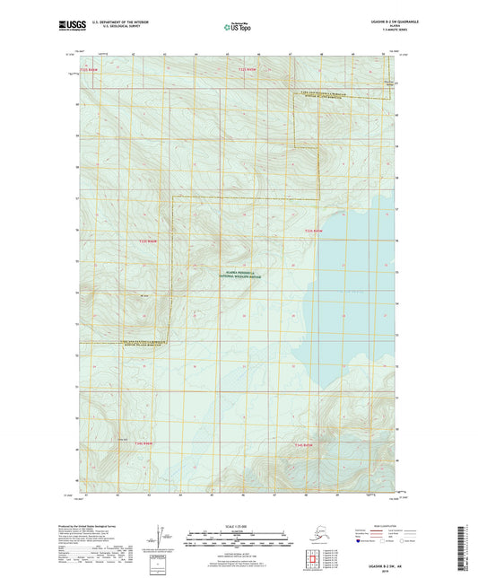 Ugashik B-2 SW Alaska US Topo Map Image