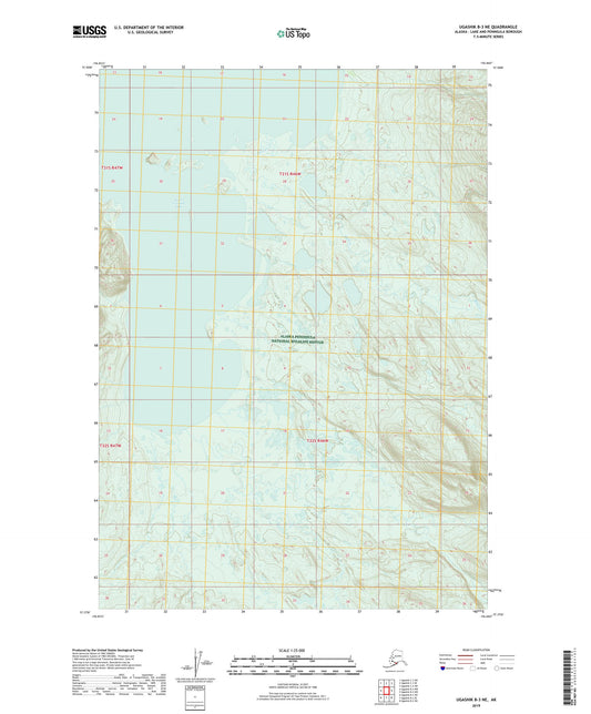 Ugashik B-3 NE Alaska US Topo Map Image