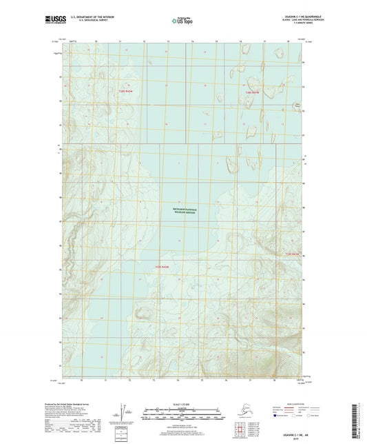 Ugashik C-1 NE Alaska US Topo Map Image