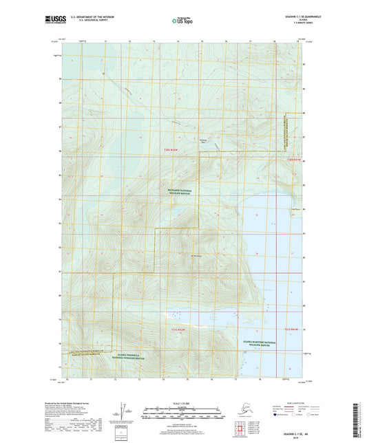Ugashik C-1 SE Alaska US Topo Map Image
