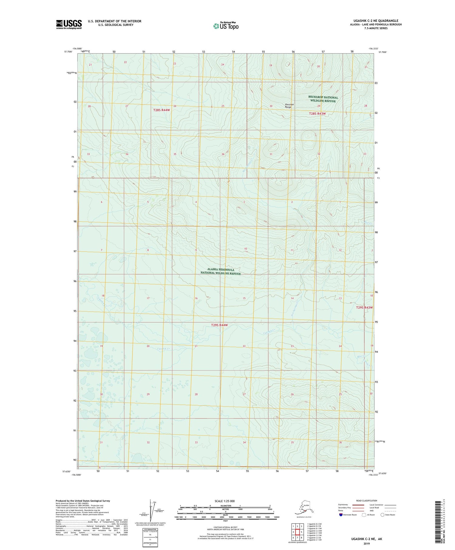 Ugashik C-2 NE Alaska US Topo Map Image