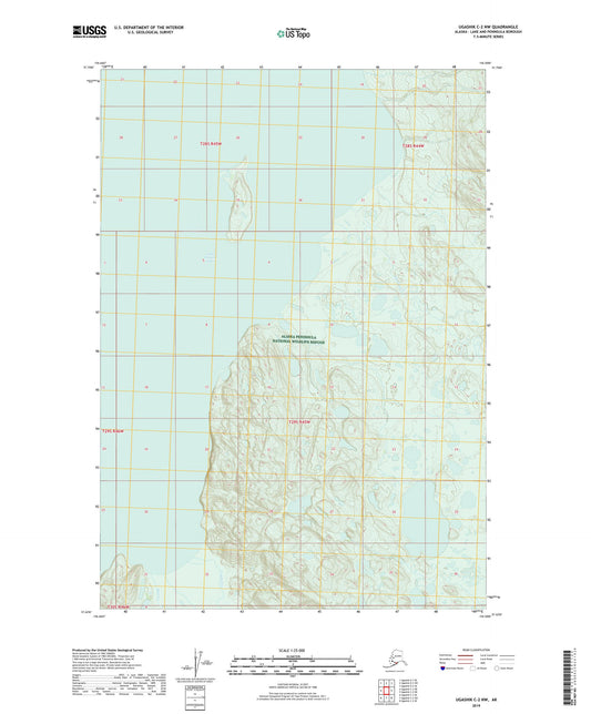 Ugashik C-2 NW Alaska US Topo Map Image