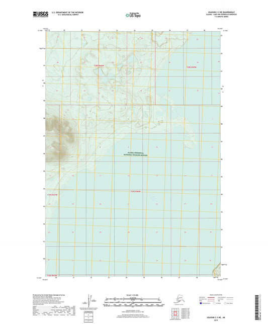 Ugashik C-3 NE Alaska US Topo Map Image