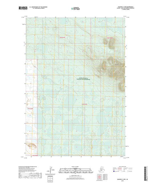 Ugashik C-3 NW Alaska US Topo Map Image