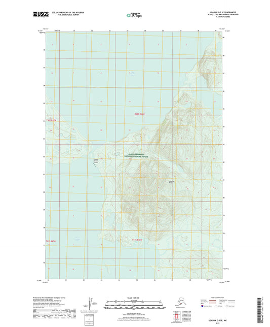 Ugashik C-3 SE Alaska US Topo Map Image