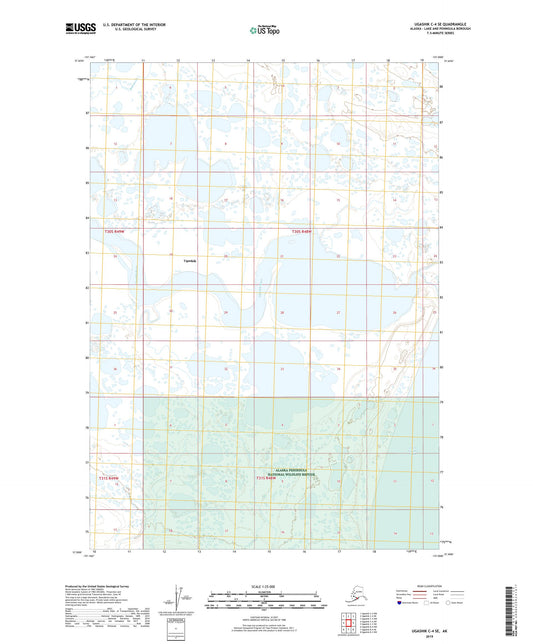 Ugashik C-4 SE Alaska US Topo Map Image