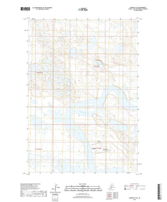 Ugashik C-5 SE Alaska US Topo Map Image