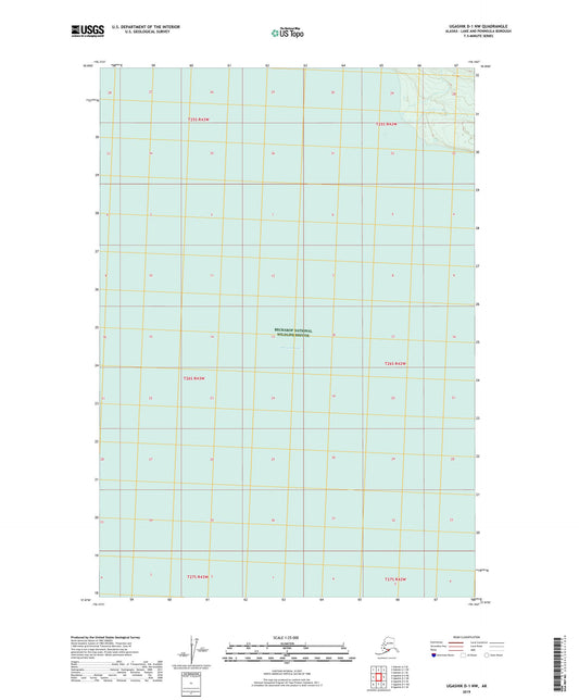 Ugashik D-1 NW Alaska US Topo Map Image