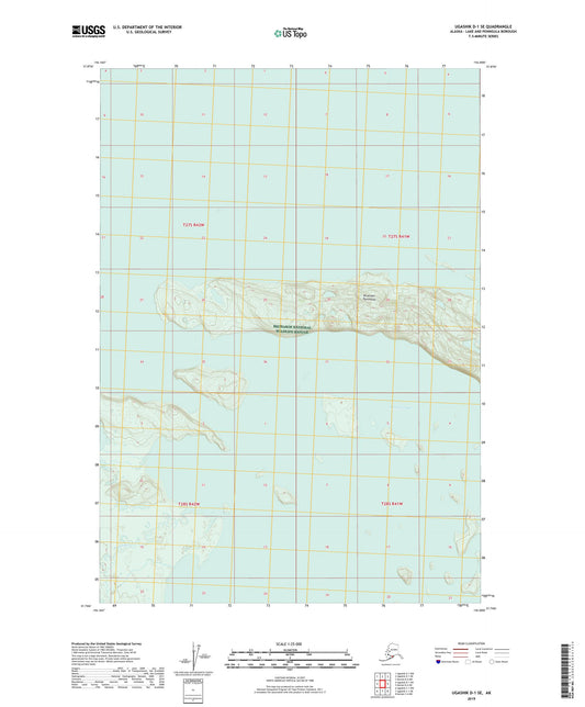 Ugashik D-1 SE Alaska US Topo Map Image